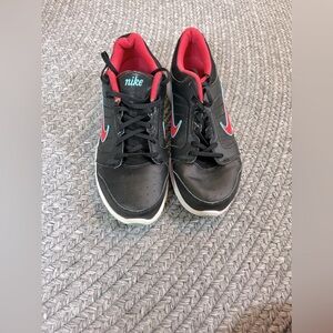 Women’s Nike, Stedy LXSI running sneakers. Size 9 black with bright colors.